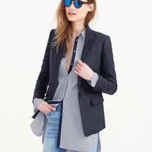 J Crew Navy Regent Linen Blazer Size 4